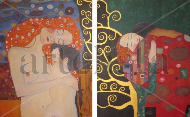 versión de las edades de la mujer Oil Canvas Figure Painting