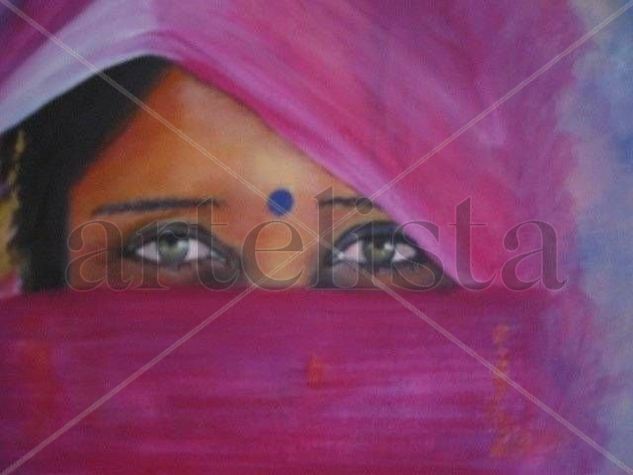 ojos sinceros Oil Canvas Portrait