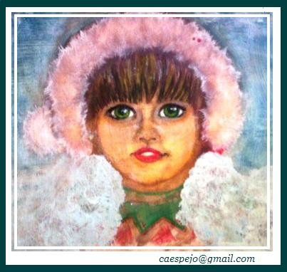 NIÑA Oil Panel Figure Painting