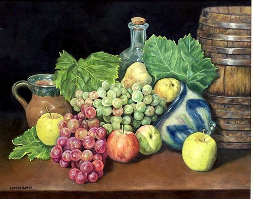 BODEGÓN., HOMENAJE A MONCADA CALVACHE II. Oil Canvas Still Life Paintings