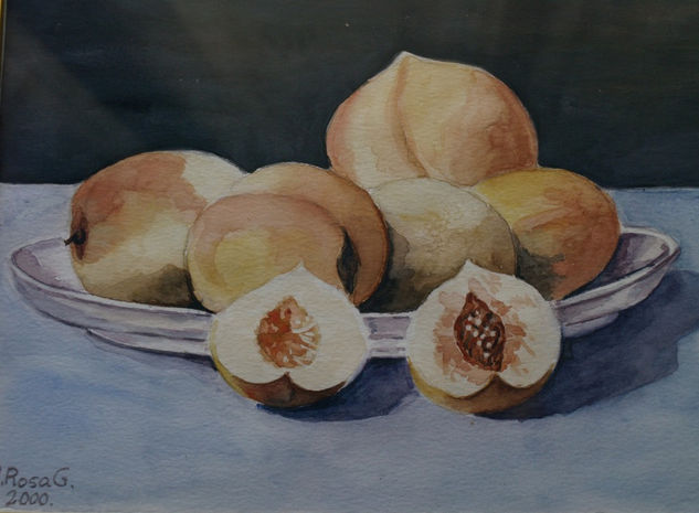 Melocotones Watercolour Paper Still Life Paintings