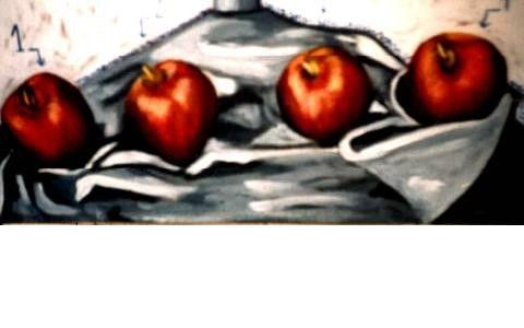 Cuatro manzanas Oil Canvas Others