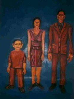 Familia Mixed media Canvas Others