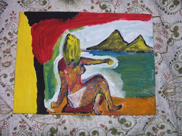 llévame a ver el mar Acrylic Canvas Nude Paintings