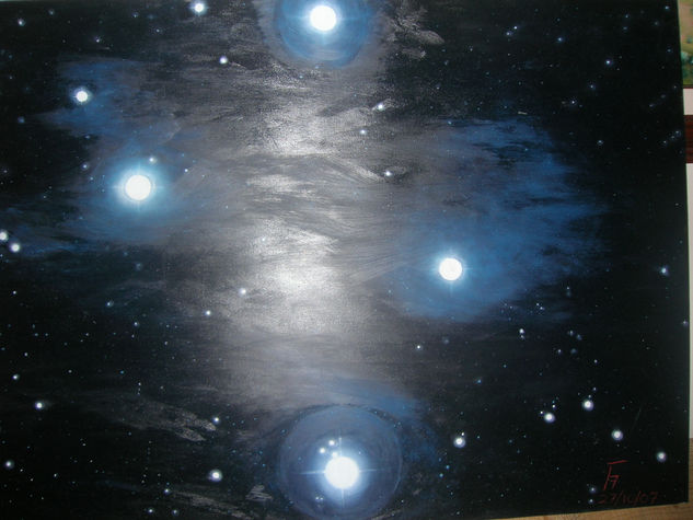 Via lactea. Oil Canvas Figure Painting