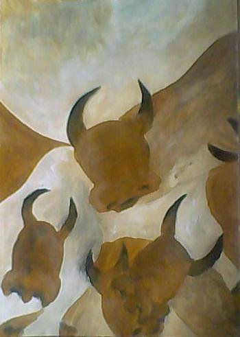 Toros Oil Canvas Animals