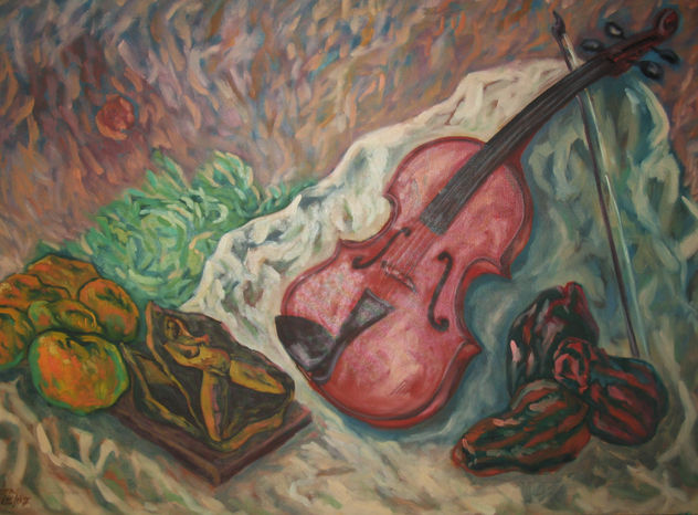 HOMENAJE A a Cezánne con violín.