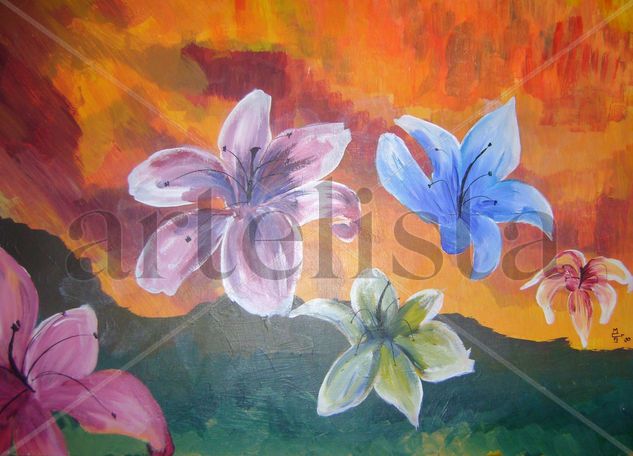 flores Oil Canvas Landscaping