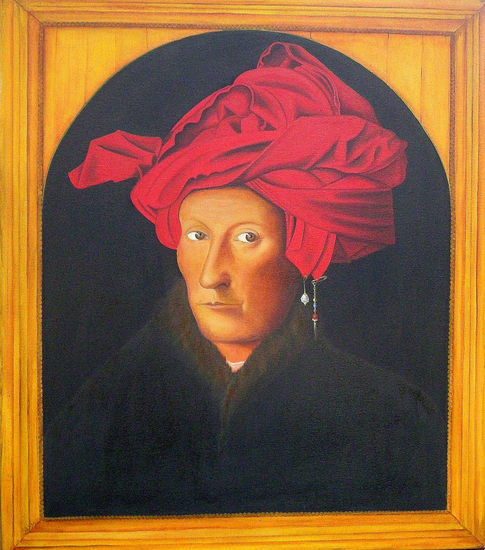 VAN EYCK CON ARETES ? Óleo Lienzo Retrato