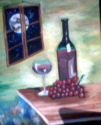 El vino esta servido Oil Canvas Landscaping