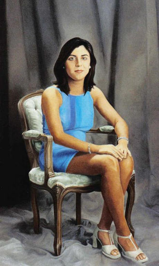 RETRATO DE., DÑA. MILAGROS ALONSO. Oil Canvas Portrait