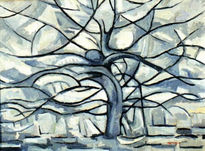 Árbol gris., invierno.