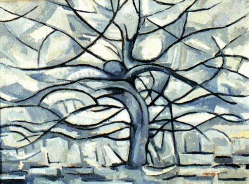 ÁRBOL GRIS., INVIERNO. Óleo Lienzo Otros