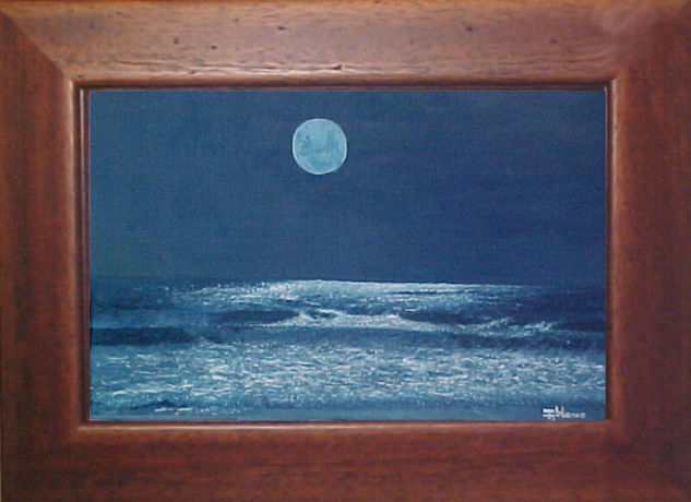 Luna Oil Panel Marine Painting