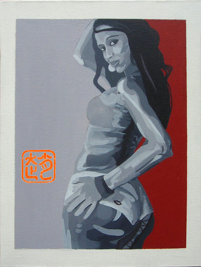 Bbt2 Acrylic Canvas Nude Paintings