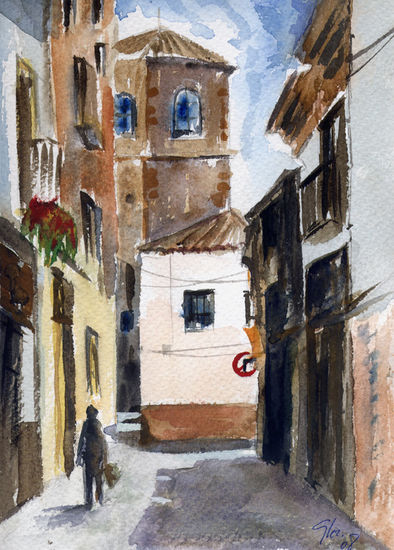 Torre calle Maestra Watercolour Paper Landscaping