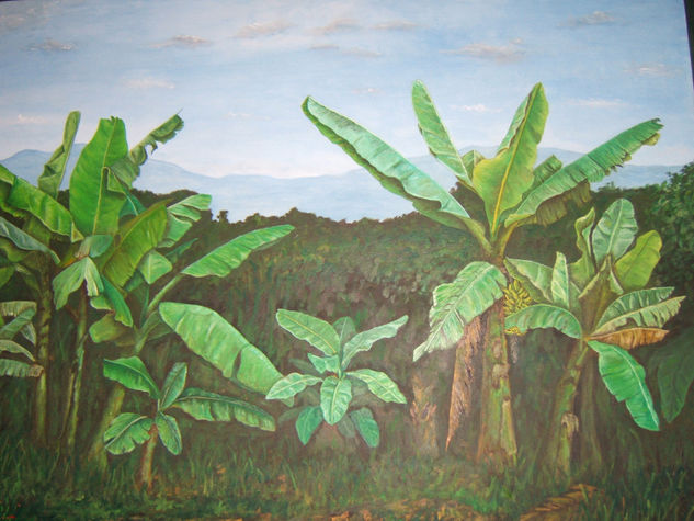 Mi Platanal Oil Canvas Landscaping