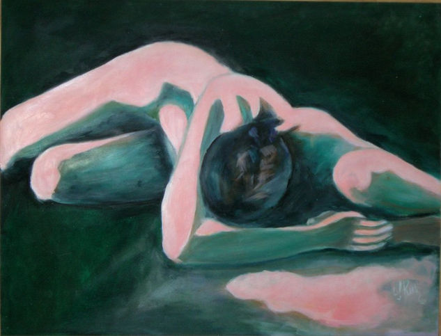 Luz y sombra Oil Panel Figure Painting