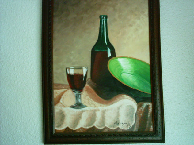 bodegón de vino Oil Canvas Still Life Paintings