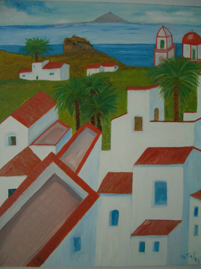 mirada sobre Agaete Oil Canvas Landscaping