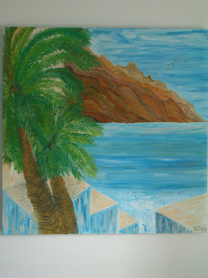 rompe olas Oil Canvas Landscaping