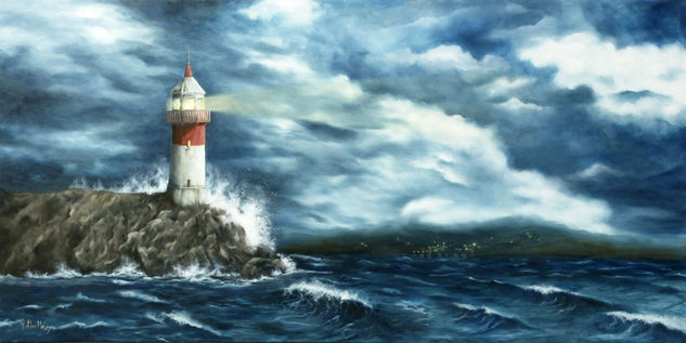 TEMPORAL Oil Canvas Marine Painting