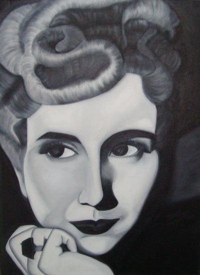 Eva peron Oil Canvas Portrait