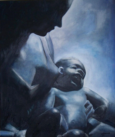 Maternidad Oil Canvas Figure Painting