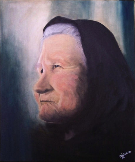 Anciana Griega Oil Canvas Portrait