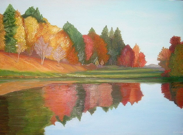 Reflejos en Otoño Oil Canvas Landscaping