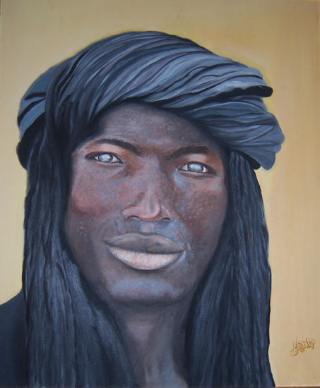 Africano Óleo Lienzo Retrato