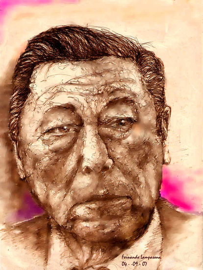 don Ata Mixed media Card Portrait