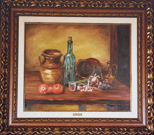 Bodegon ajos Oil Canvas Landscaping