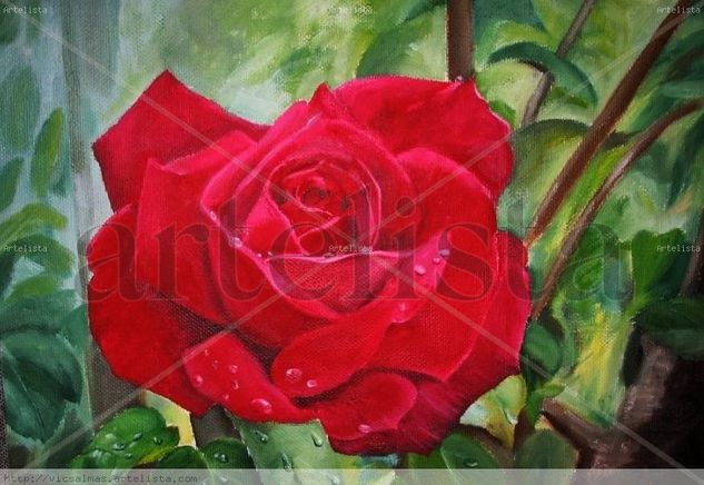 rosa Oil Canvas Floral Painting