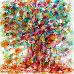 Primavera Pastel Paper Floral Painting