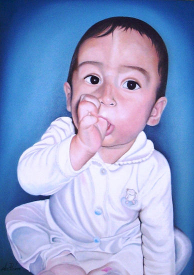 NIÑO Oil Canvas Portrait