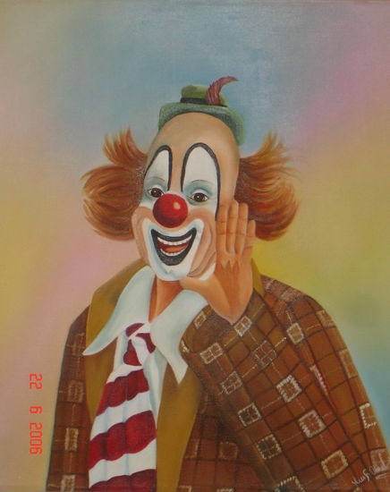 Payaso Oil Canvas Portrait