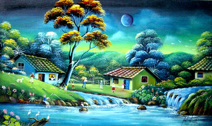Rancho al anochecer