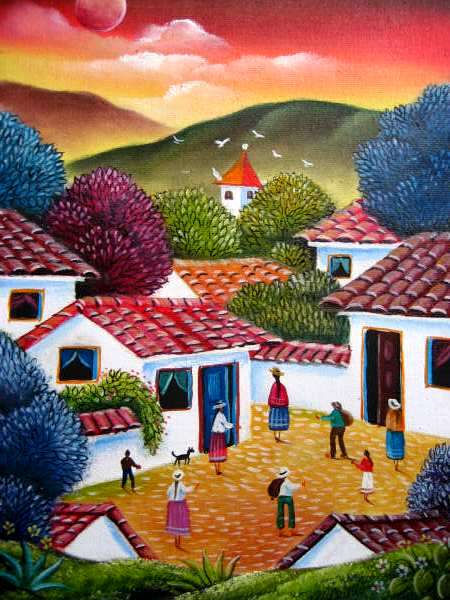 PAISAJE PRIMITIVISTA COLOMBIANO