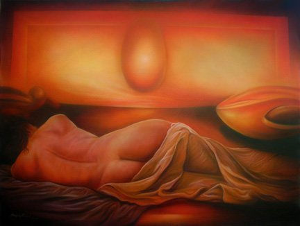 Nacimiento de una Venus # 2 Oil Canvas Figure Painting