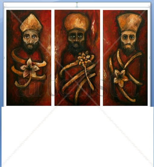 Los Tres Tiristes Reyes Maogs Acrylic Canvas Portrait