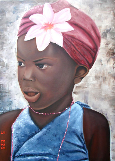 Cubanita Oil Canvas Portrait