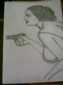 Mujer con pistola