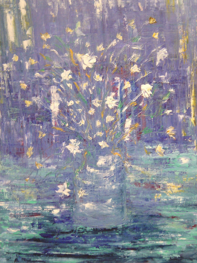 flores en azul