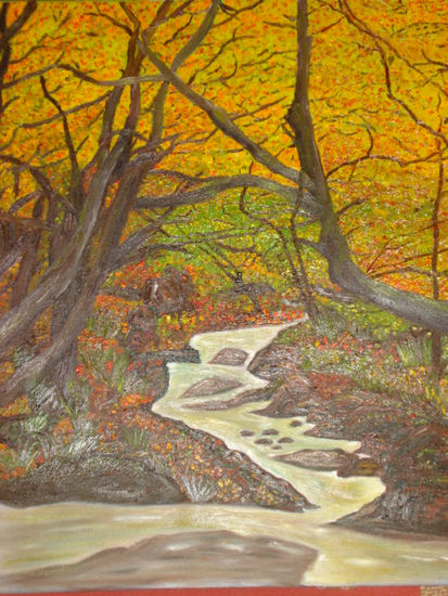 bosque en primavera Oil Canvas Landscaping