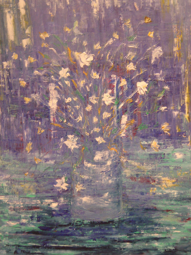 flore en blanco y amarillo