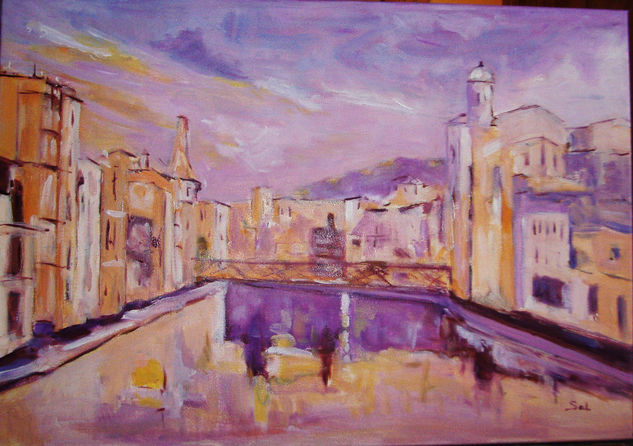 girona Oil Canvas Landscaping