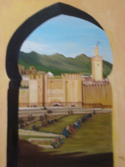 fez Óleo Tabla Paisaje