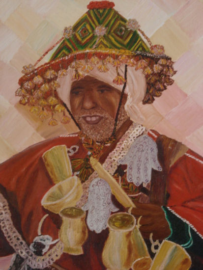 aguadero marakchi Oil Panel Portrait