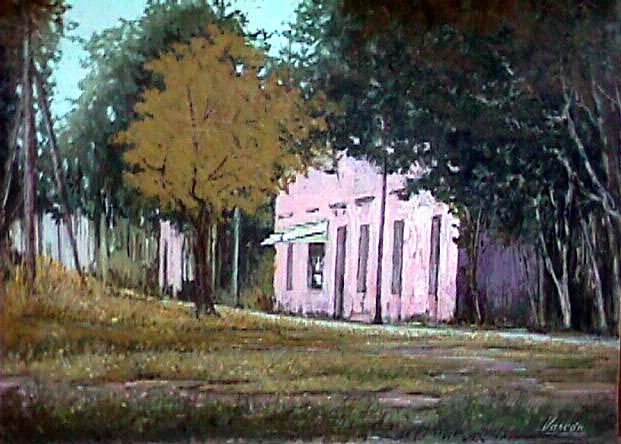 Viejo Hospital de Capilla Oil Canvas